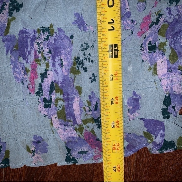 Free People Floral Lace Top - Purple and White - Picture 5 of 7